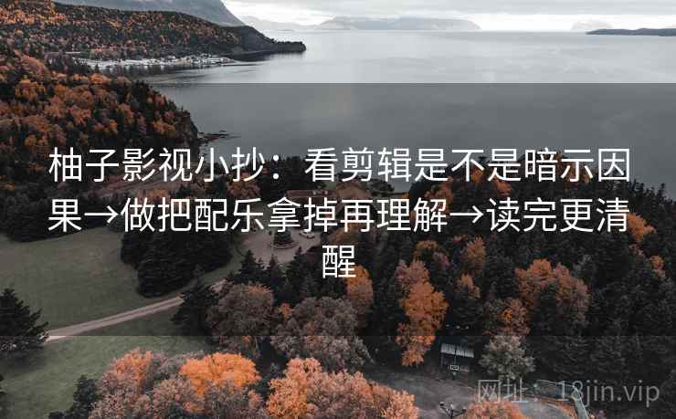 柚子影视小抄：看剪辑是不是暗示因果→做把配乐拿掉再理解→读完更清醒