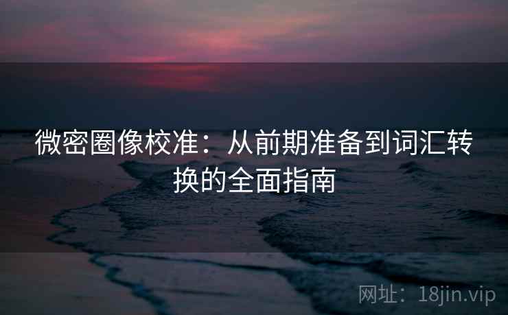 微密圈像校准：从前期准备到词汇转换的全面指南