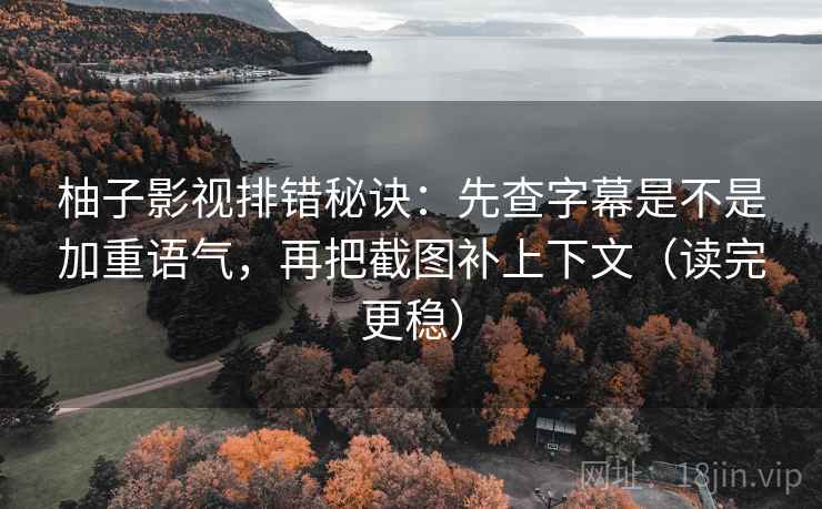 柚子影视排错秘诀：先查字幕是不是加重语气，再把截图补上下文（读完更稳）