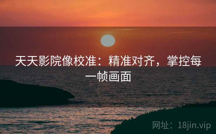 天天影院像校准：精准对齐，掌控每一帧画面